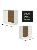 Balcão de canto 100% mdf com tampo smart madesa