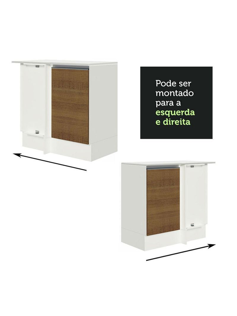 Balcão de canto 100% mdf com tampo smart madesa