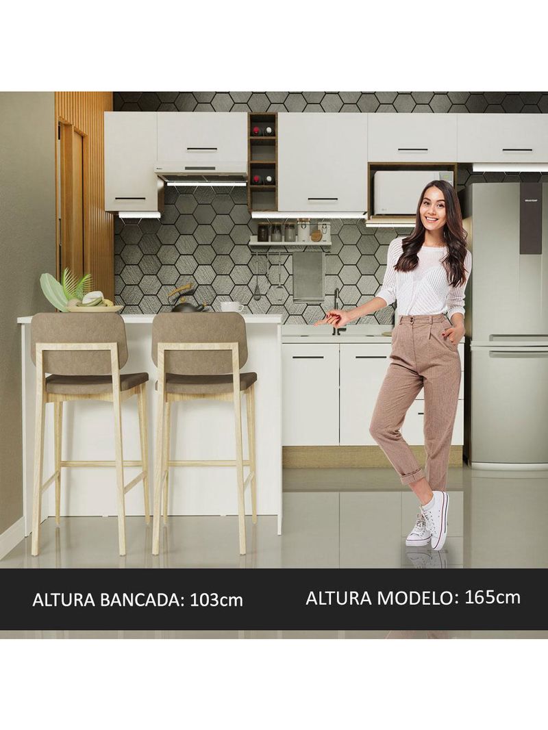 Bancada ilha para cozinha 120 cm madesa