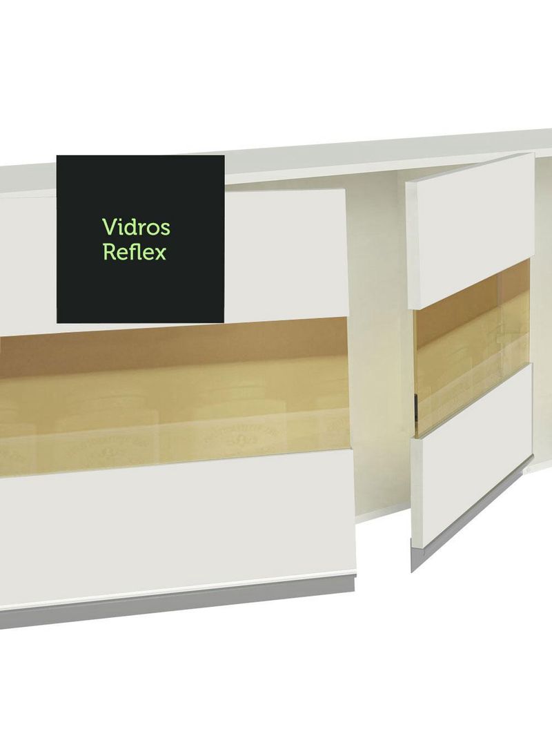 Armário de cozinha completa de canto 100% mdf 447cm branco smart madesa 02