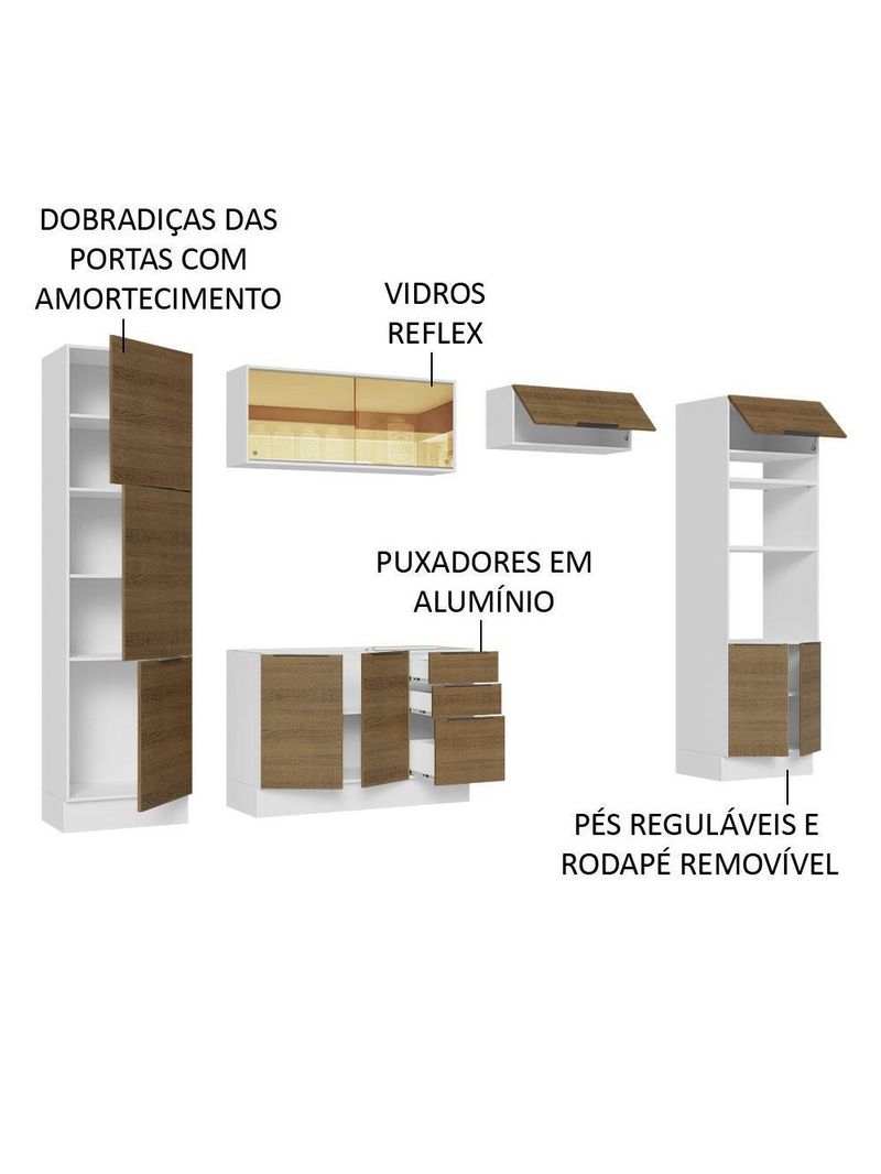 Armário de cozinha completa 330cm stella madesa 07