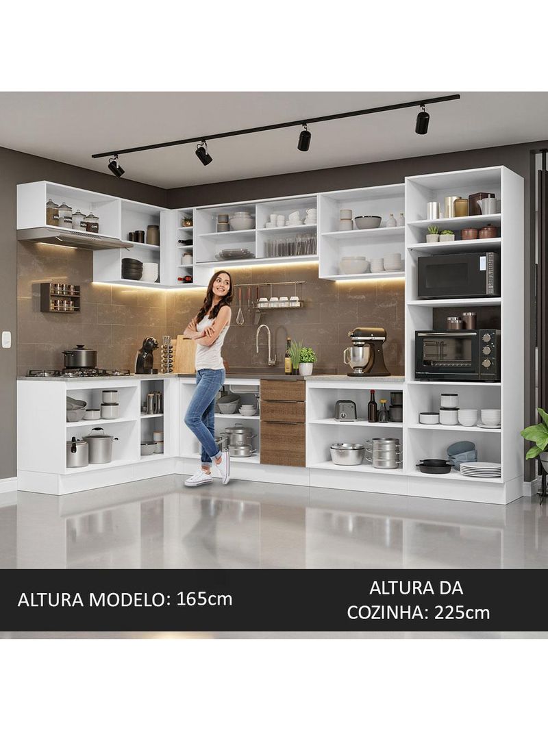 Armário de cozinha completa de canto 499cm stella madesa 03