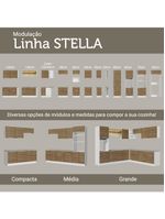 Armário de cozinha completa de canto 499cm stella madesa 03