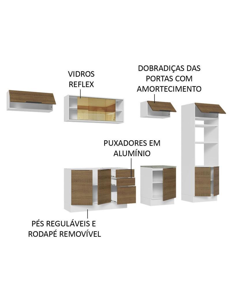 Armário de cozinha completa 330cm stella madesa 04