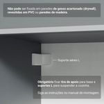 Armário de cozinha completa de canto suspenso 465cm cinza nice madesa 07