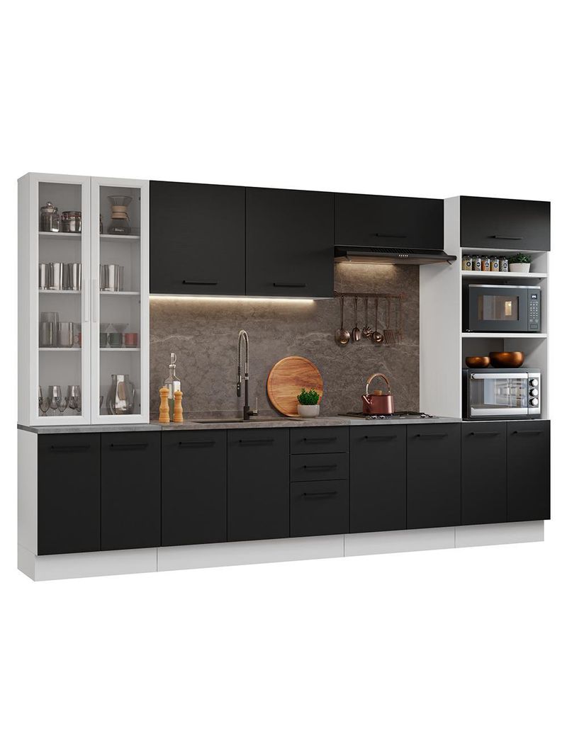 Armário de cozinha completa 340cm agata madesa 01