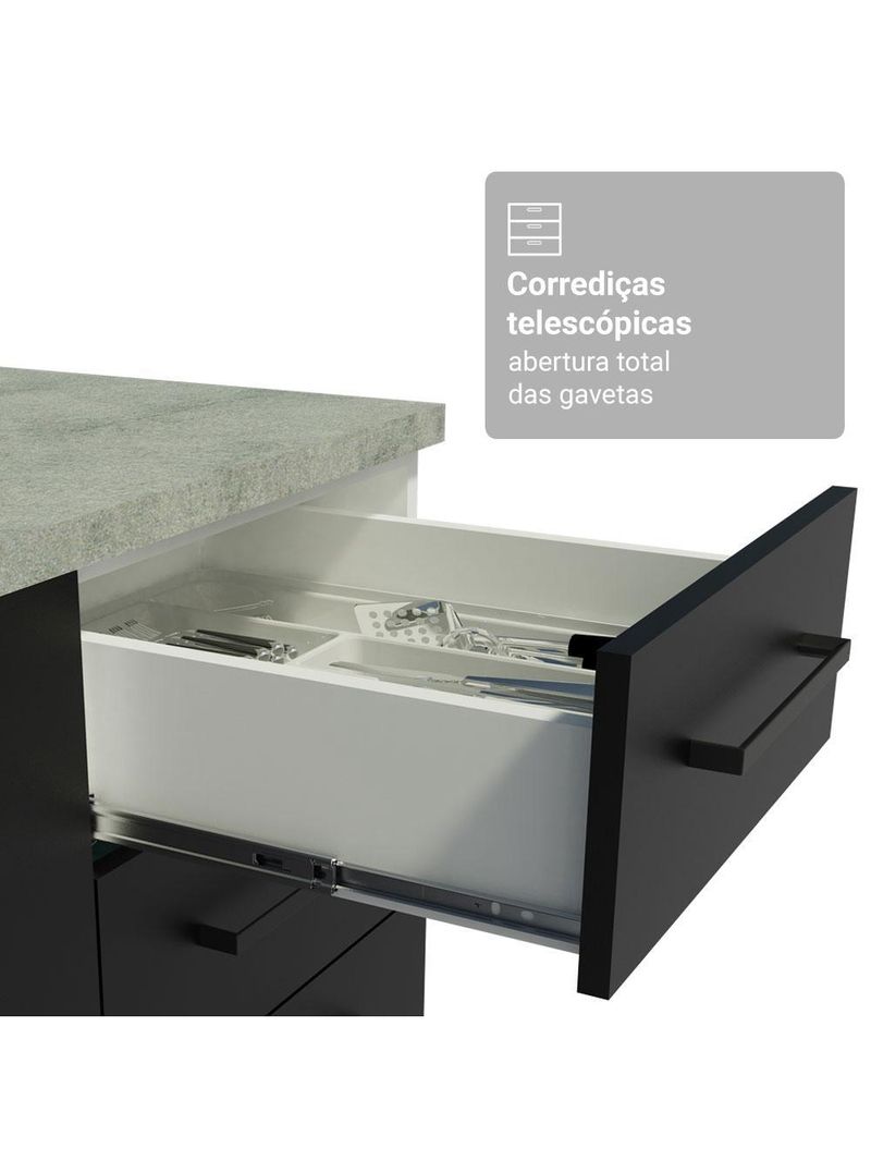 Armário de cozinha completa 340cm agata madesa 01
