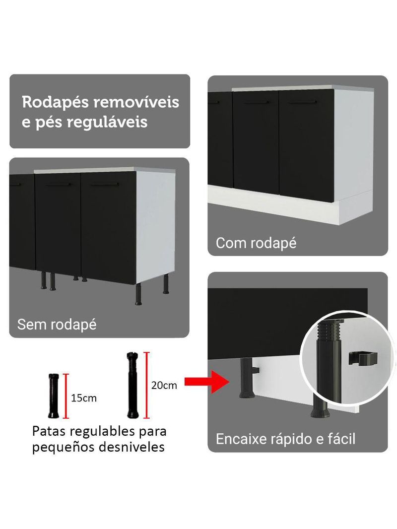 Armário de cozinha completa 340cm agata madesa 01