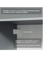 Armário de cozinha completa suspenso 240cm cinza nice madesa 04