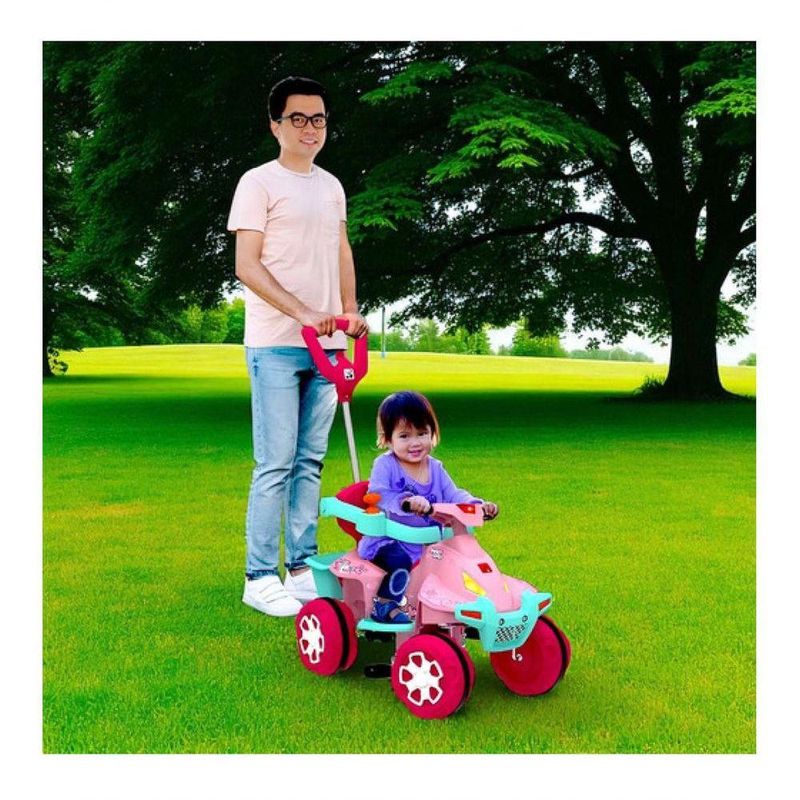 Quadriciclo Smart Quad Passeio Pedal Rosa Bandeirante