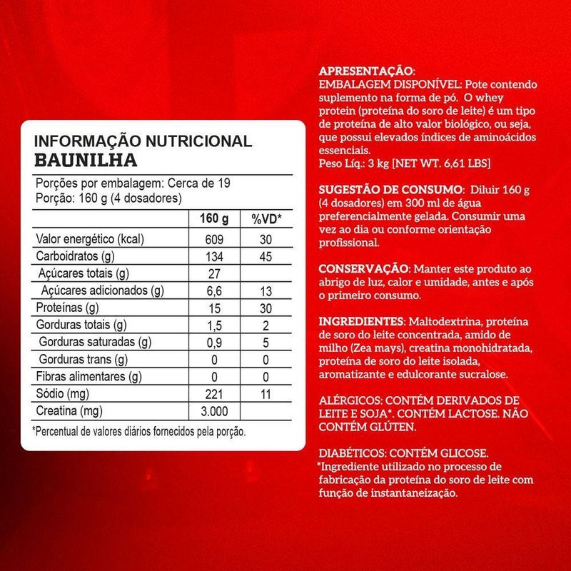 Integralmedica Creamass 3kg Pouch Baunilha
