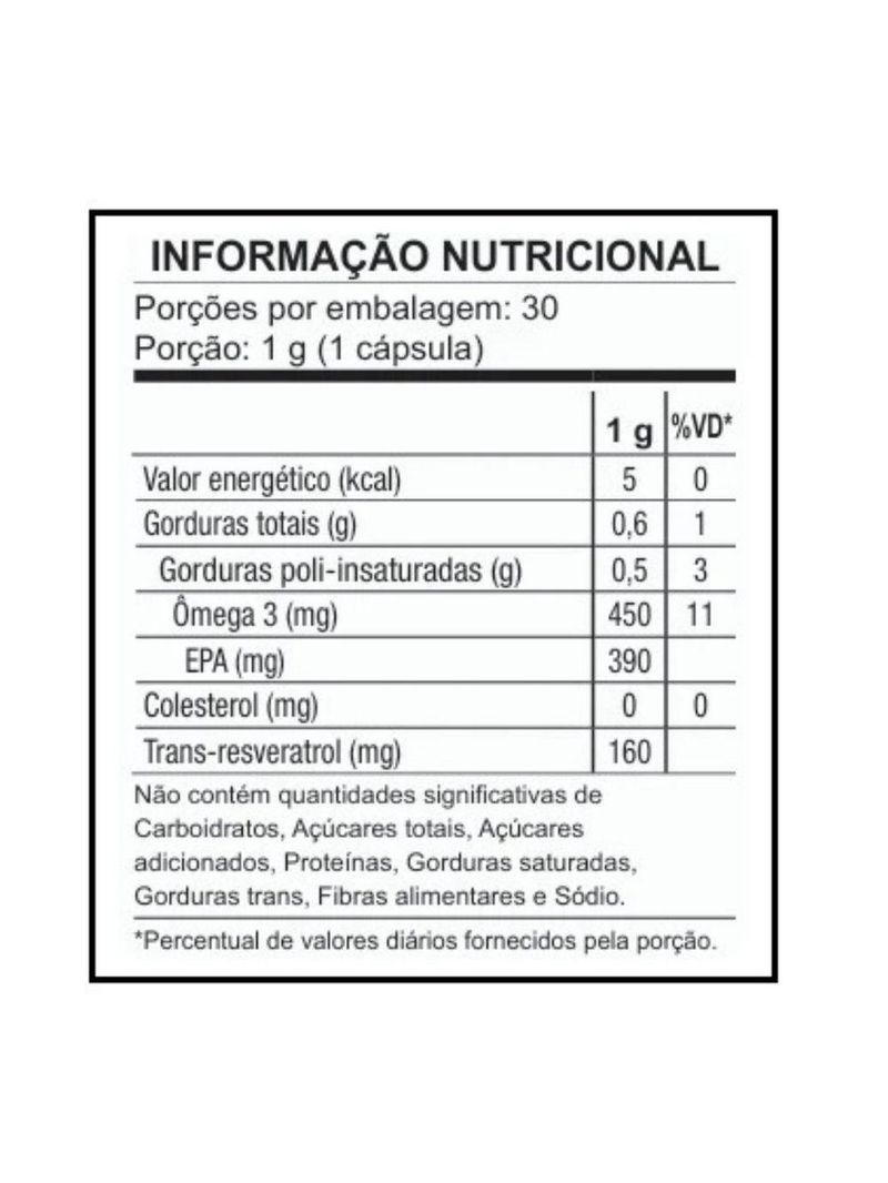 Flogicare Biobalance Resveratrol 160mg E ô-3 Epa 390mg - 30 Cápsulas
