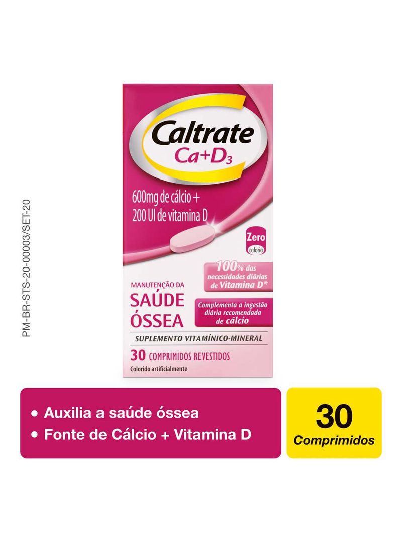 Suplemento vitamínico caltrate ca + d3 – cálcio e vitamina d