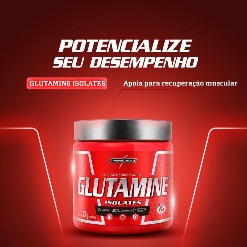 Glutamina Natural Integralmedica Glutamine 300g Neutro
