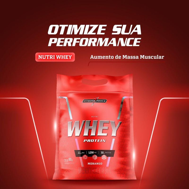 Integralmedica Nutriwhey 900g Pouch Morango