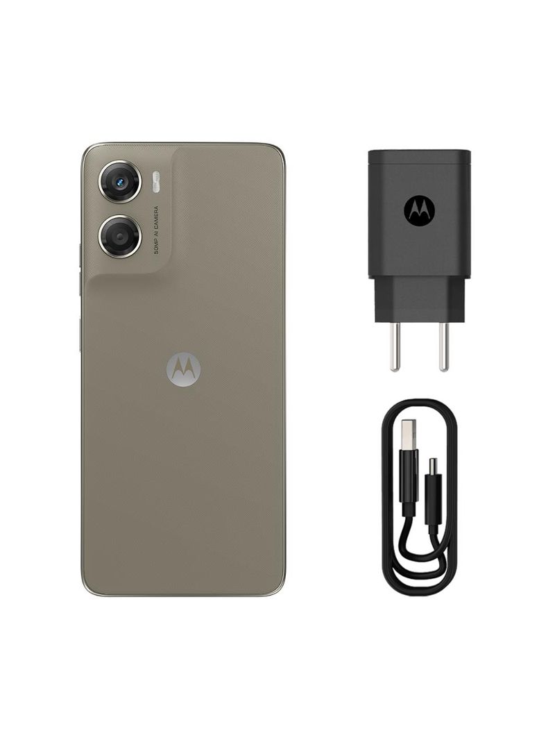 Smartphone motorola moto g06 4g tela 6,9” 256gb câmera 50mp bege