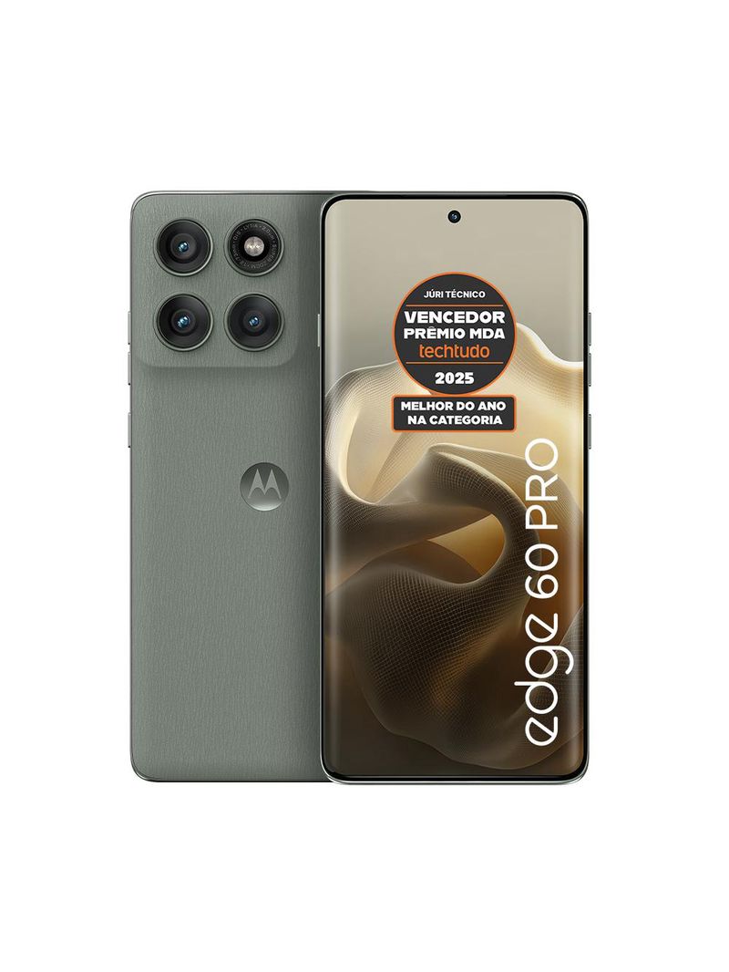 Smartphone motorola edge 60 pro 5g cinza 512gb, 12gb ram + 12gb ram boost, tela 67" 120hz, câmera sony lytia 700c 50mp e dimensity 8350 extreme