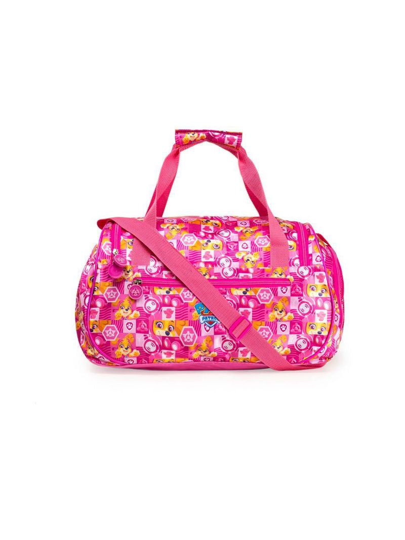 Bolsa de viagem feminina pequena infantil patrulha canina skye rosa