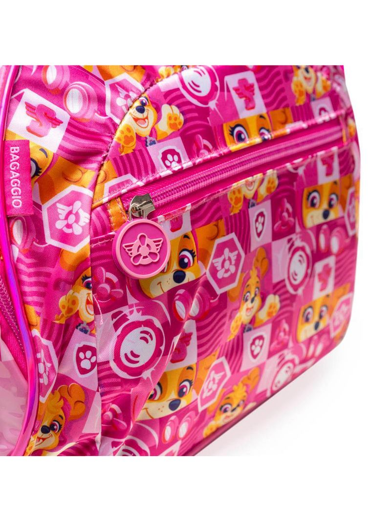 Bolsa de viagem feminina pequena infantil patrulha canina skye rosa
