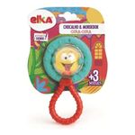 Mordedor E Chocalho Gira-gira Carinhas Colorido Baby Elka Az Azul E Vermelho