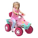 Motoca Quadriciclo Smart Quad Passeio Pedal Rosa Bandeirante