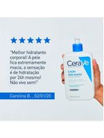 Loção hidratante corporal cerave para pele seca com Ácido hialurônico e ceramidas