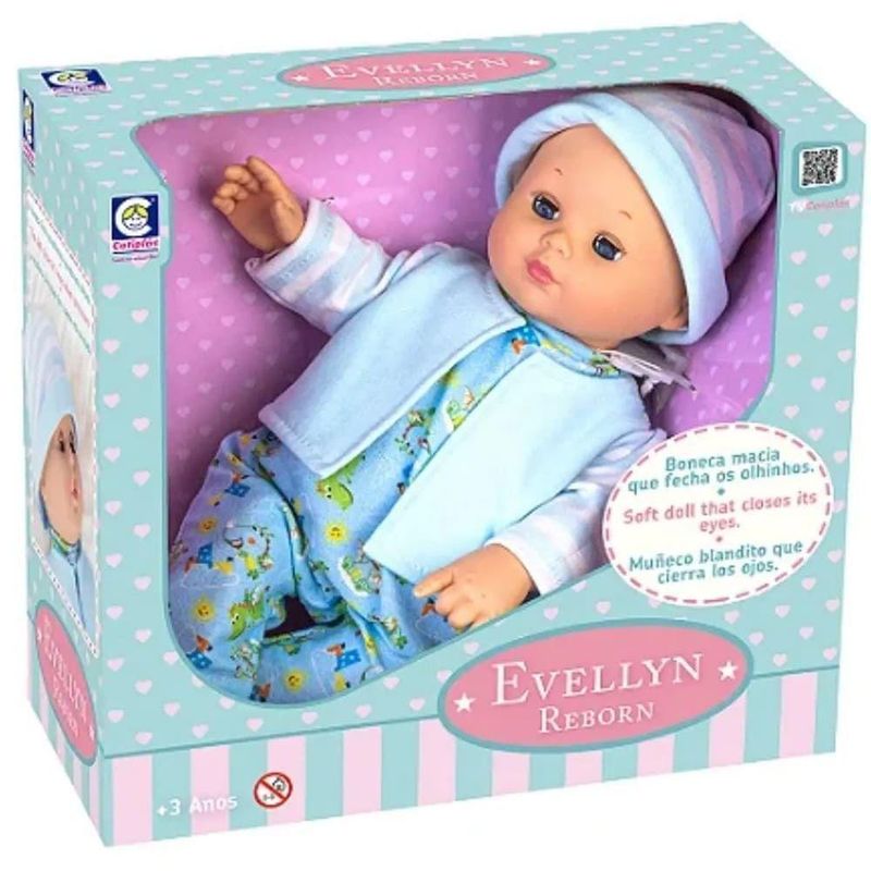 Boneca Reborn - Evellyn - Menino - Cotiplás