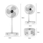 Ventilador De Mesa Dobravel Mini Circulador Ar Telescopico Usb Portatil Ajustavel Com Suporte Apoio Celular