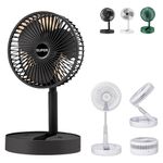 Ventilador De Mesa Dobravel Mini Circulador Ar Telescopico Usb Portatil Ajustavel Com Suporte Apoio Celular
