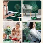 Ventilador De Mesa Dobravel Mini Circulador Ar Telescopico Usb Portatil Ajustavel Com Suporte Apoio Celular