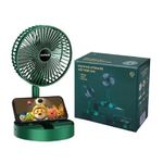 Ventilador De Mesa Dobravel Mini Circulador Ar Telescopico Usb Portatil Ajustavel Com Suporte Apoio Celular