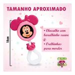 Chocalho E Mordedor Minnie Mouse Rattle Rosa Disney Meninas Rosa