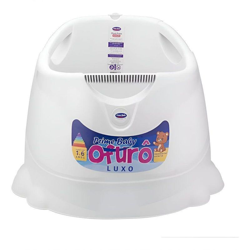 Banheira Ofurô Grande 1 A 6 Anos Prime Baby Criança Bebê Branco