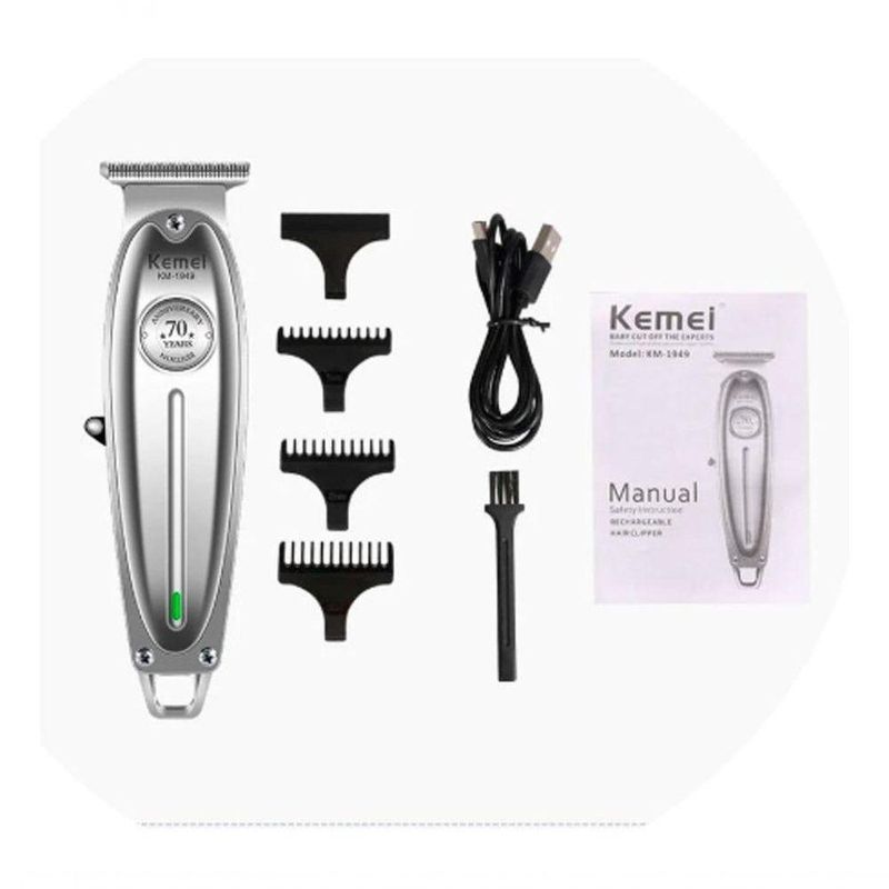Máquina De Cortar Cabelo Acabamento Profissional Kemei 1949
