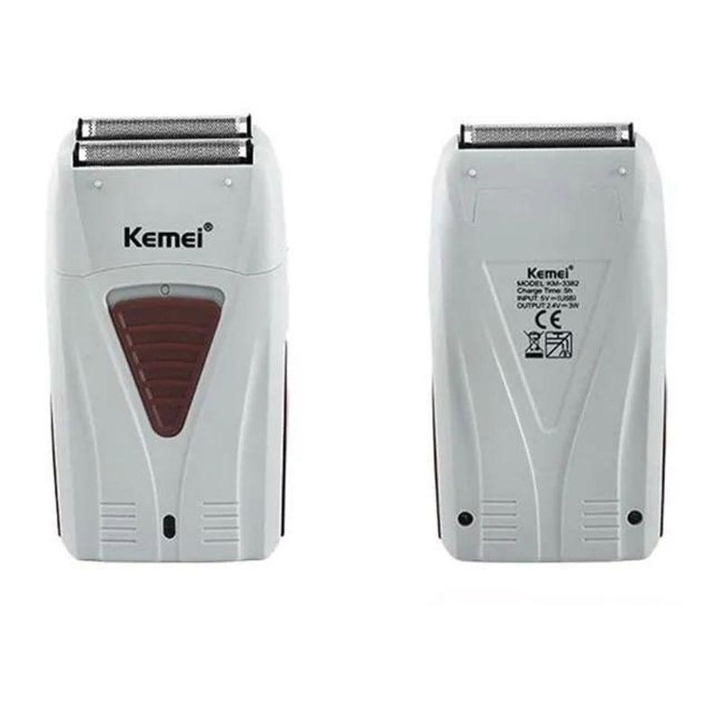 Máquina Barbear Acabamento Cabelo Barba Bivolt Kemei Km 3382