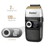 Maquina Kemei Km 2026 Shaver Sem Fio Bivolt Recarregável