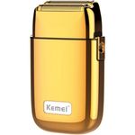 Maquina De Barbear Recarregável Metal Kemei Km Tx1 Silver