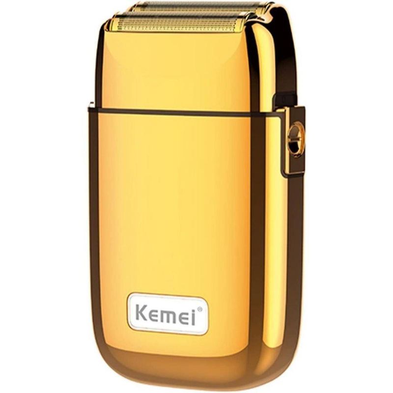 Maquina De Barbear Recarregável Metal Kemei Km Tx1 Silver