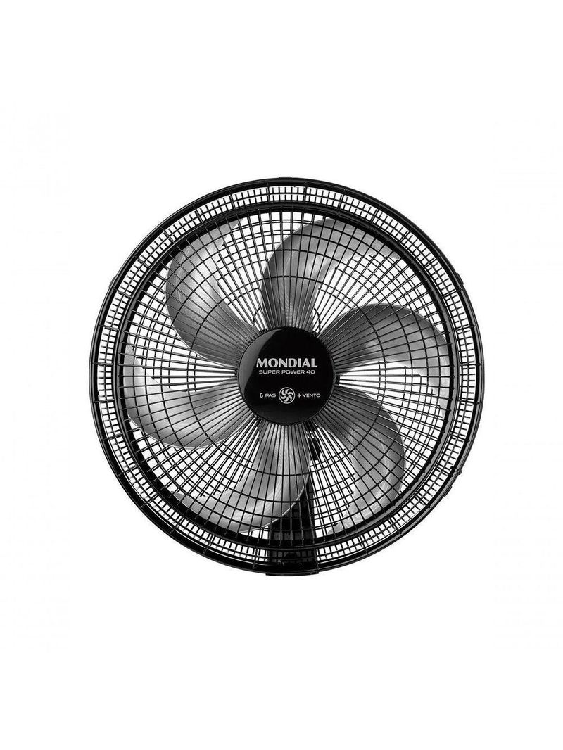 Ventilador Mondial 40cm 6 Pas Vsp40 Preto 110v