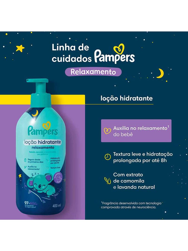 Loção hidratante relaxamento pampers