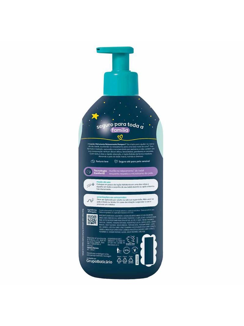 Loção hidratante relaxamento pampers
