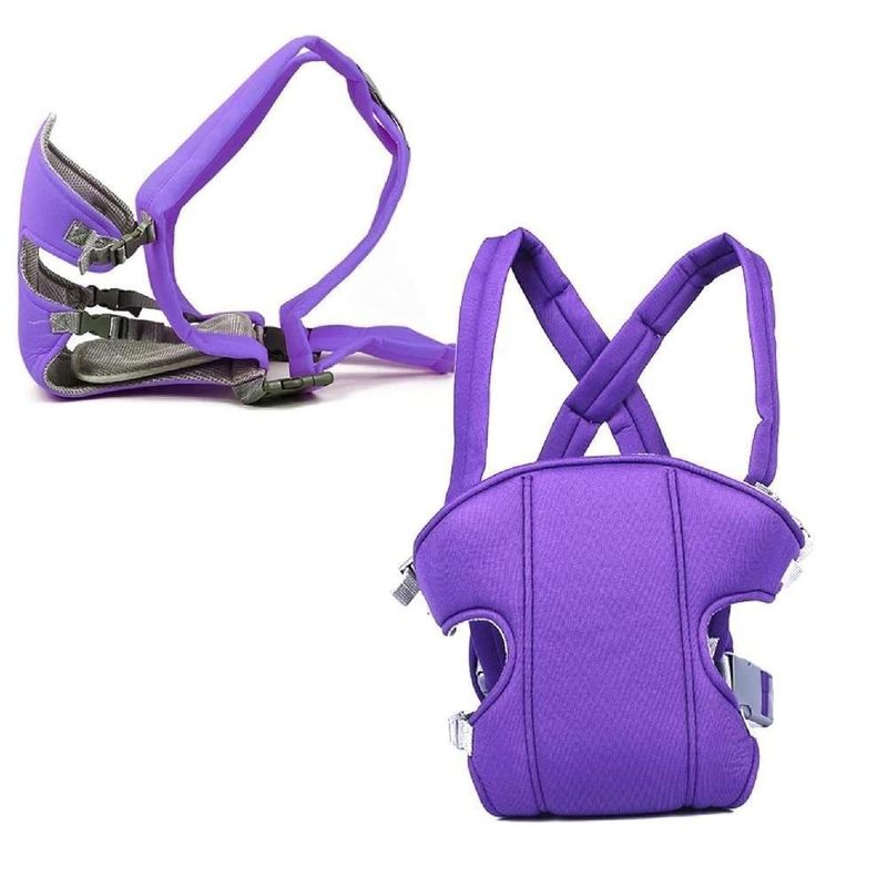 Canguru Ergonomico Bebe Mochila Carregador Crianca 3 Posicoes Ate 15kg Slim Portatil Passeio Roxo