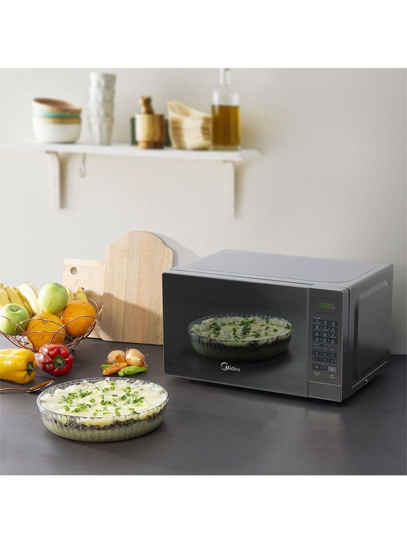 Micro-ondas Midea 20L Porta Espelhada Minuto Fácil Prata MRAE21 110V