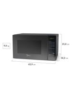 Micro-ondas Midea 20L Porta Espelhada Minuto Fácil Prata MRAE21 110V
