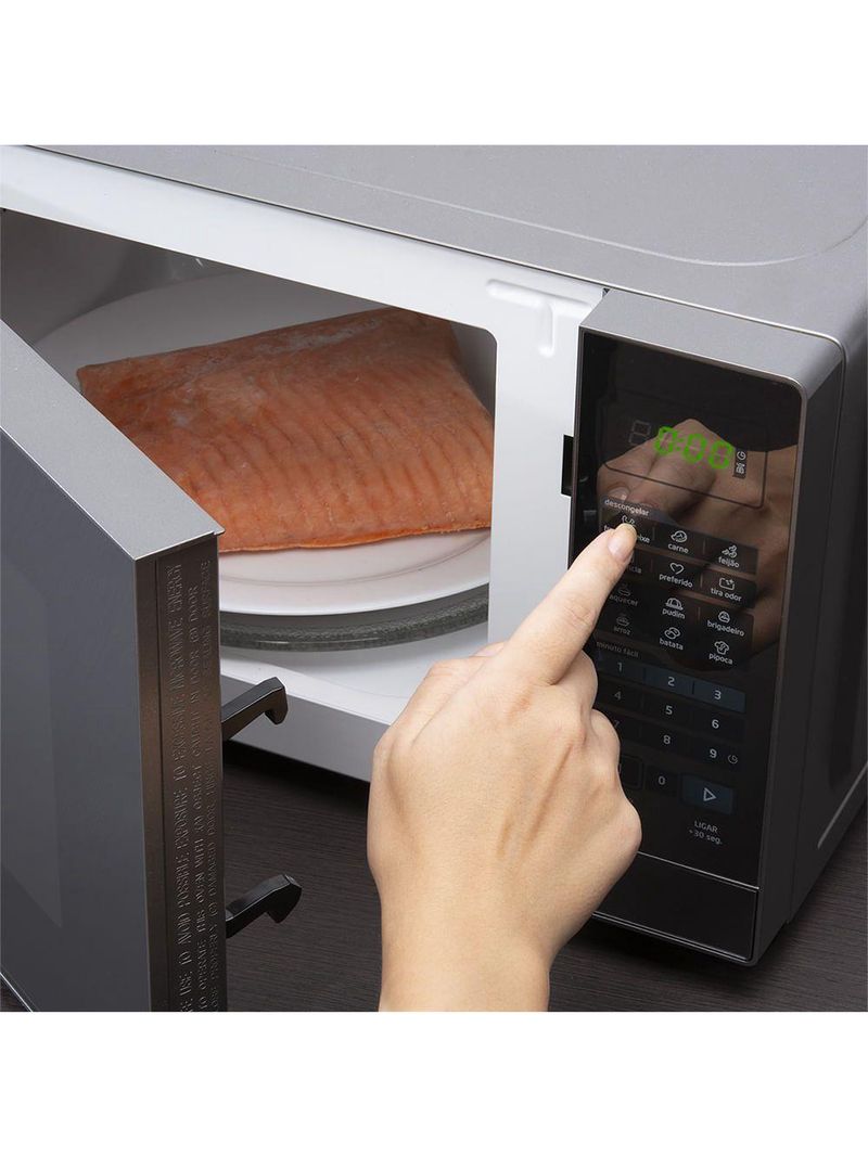 Micro-ondas Midea 20L Porta Espelhada Minuto Fácil Prata MRAE21 110V