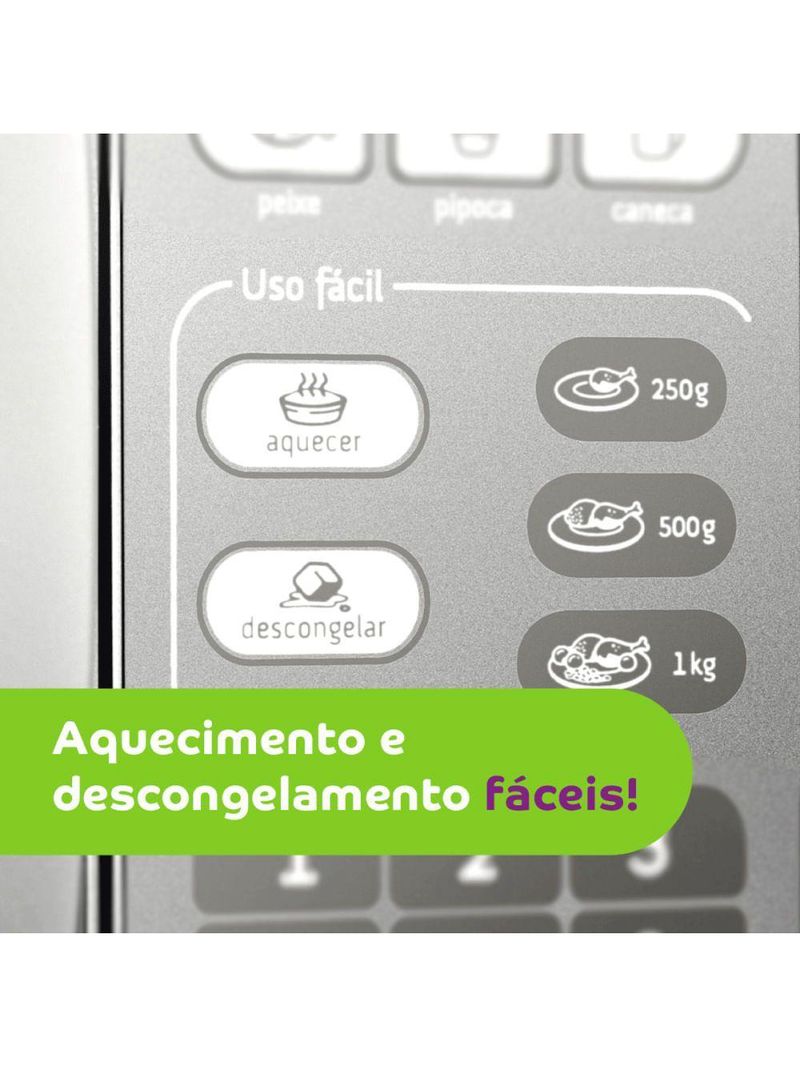 Micro-ondas Consul 20L Espelhado Com Função Descongelar CM020BF Inox 220V