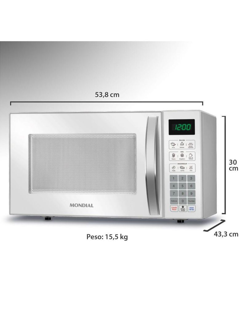 Micro-ondas 34l Mondial Mo-02-34-w 220v/60hz