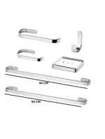 Suporte Kit De Banheiro 6 Peças Com Porta Tolha Banho 60 Cm
