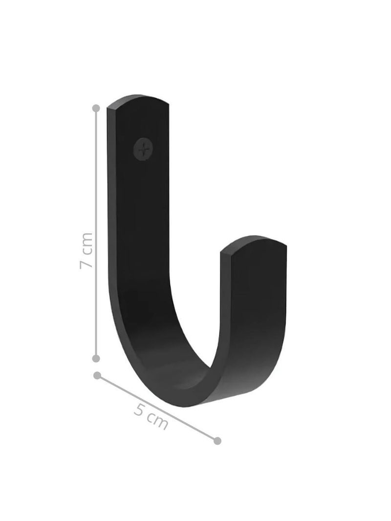 Suporte Kit De Acessório Para Banheiro 7 Peças Preto