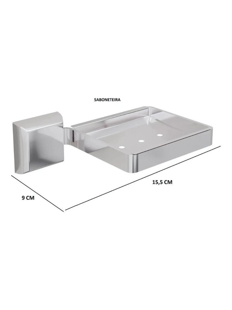 Suporte Sabonetera Luxo Quadrada